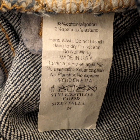 Pookie & Sebastian destructed boot cut jeans - Picture 4 of 5